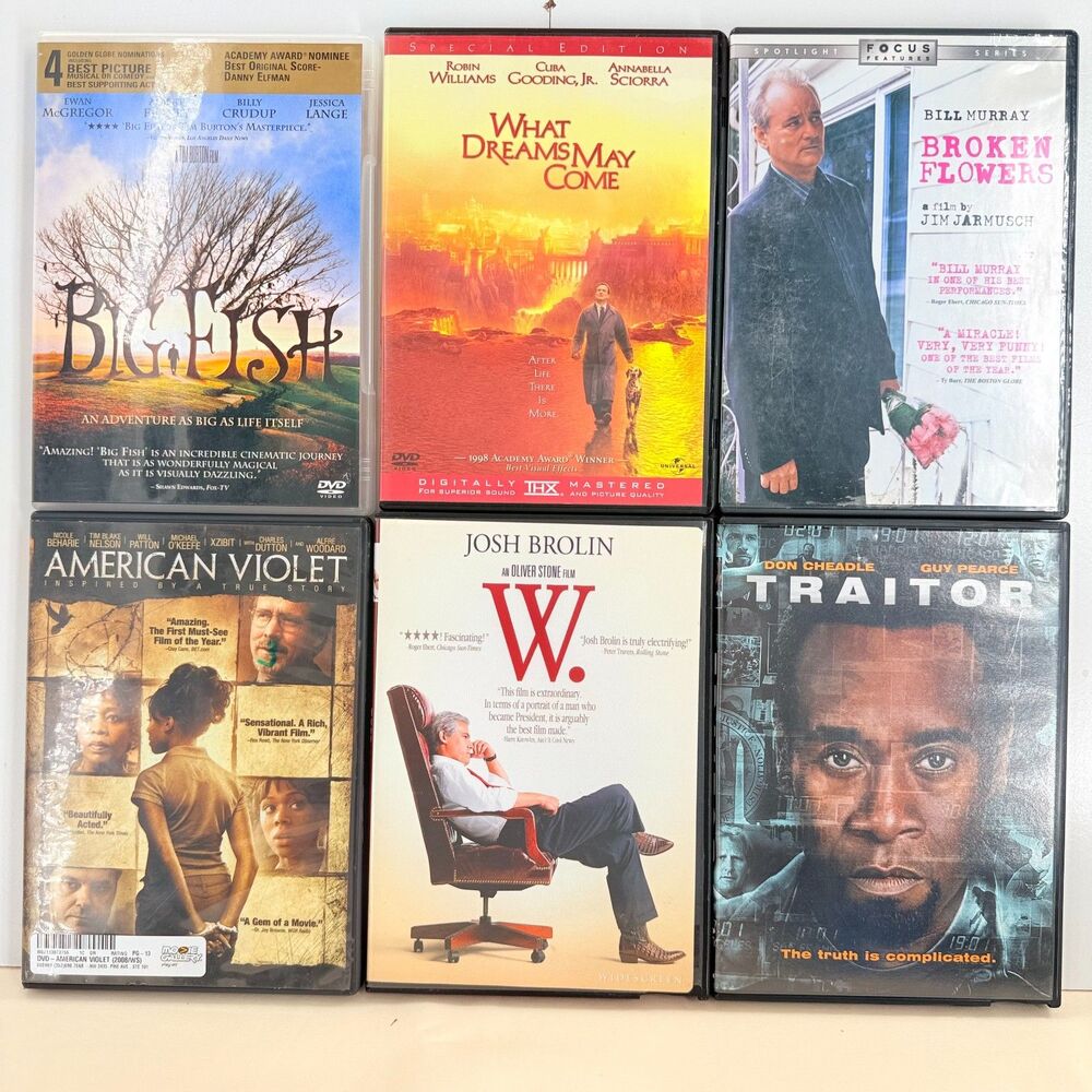 Big Fish Robin Williams What Dreams May Come Drama DVD Lot